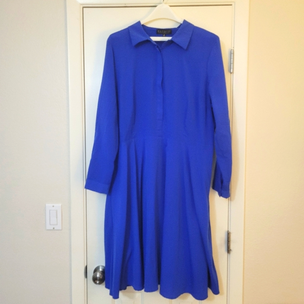 Eloquii Long Sleeve fit & flare dress